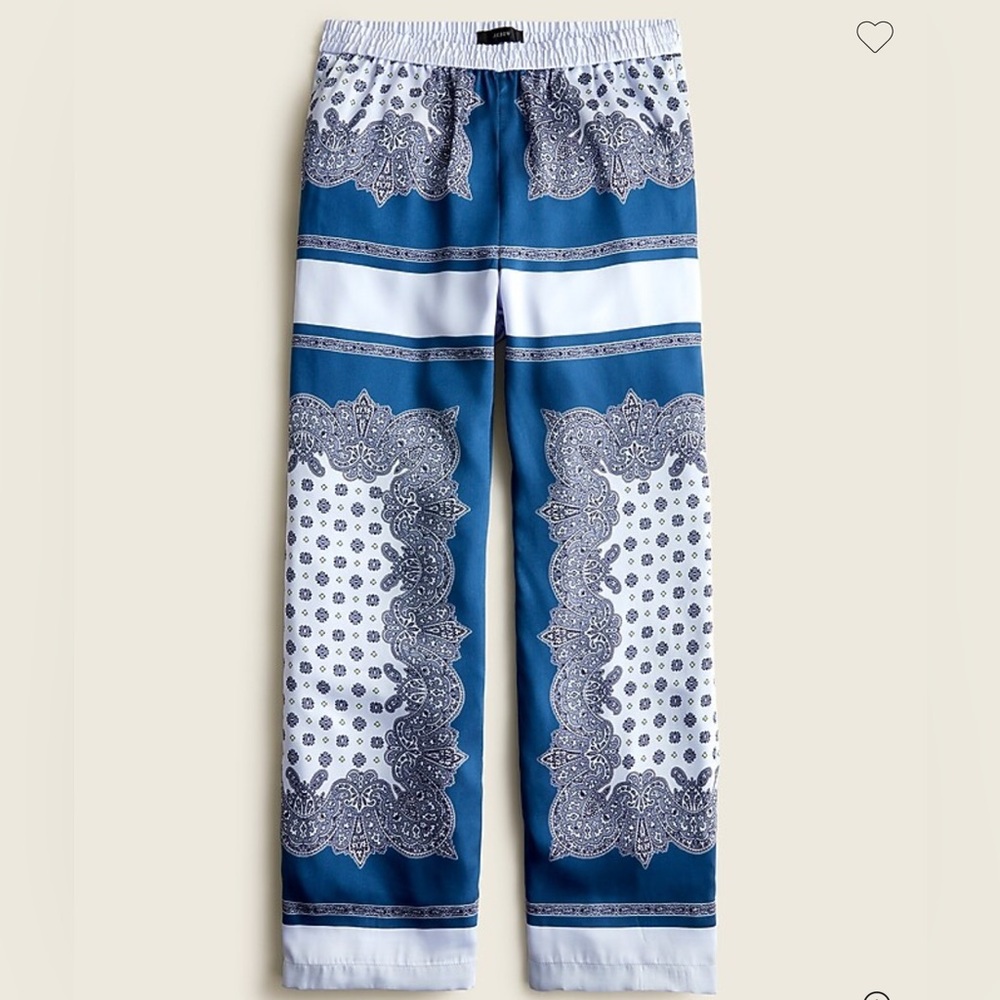 J Crew pull on scarf print pants